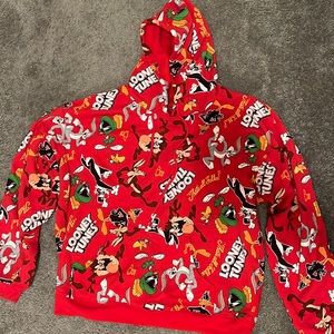 red looney tunes hoodie